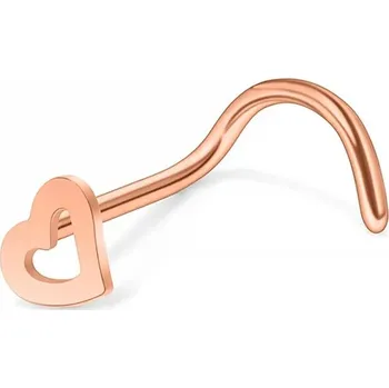 Piercing Piercing do nosu | nostril piercing srdce - Bronzová