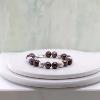 Náramek Lillian Vassago Stříbrný náramek s perlami LLVY-SB001