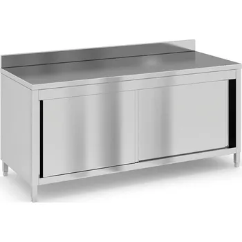 Dílenský stůl Nerezový pracovní stůl se skříňkou, 1800 x 700 x 850 mm