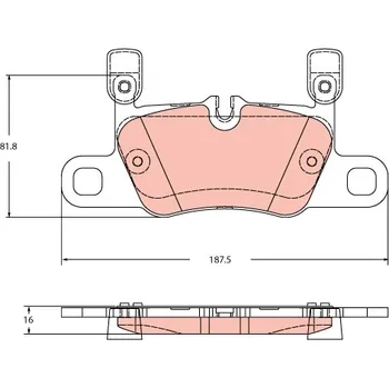 Brzdový systém Sada brzdových destiček, kotoučová brzda TRW GDB2369