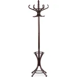 Corping Dřevěný stojanový věšák s držákem deštníků, ořech