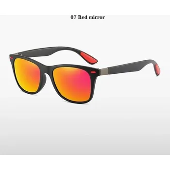 Luxusní polarizační sluneční brýle vintage design UV400 - 07 Červené zrcátko