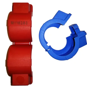 Instalatérský materiál Zacvakávaci objímka (plomba) pro vodoměr s plombou (plombovací pouzdro na vodoměru) - DN20 červená POUZDRO.PLOM