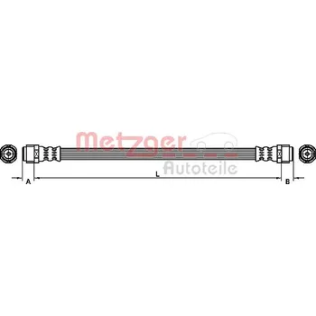 Brzdový systém Brzdová hadice METZGER 4110360