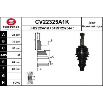 Autodíl Sada kloubů, hnací hřídel EAI CV22325A1K