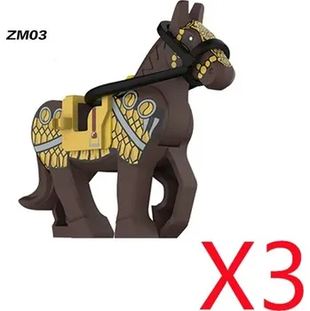 ostatní stavebnice Stavebnice středověkého rytíře s drakem a vlkem | figurky styl lego - ZM03-3KS