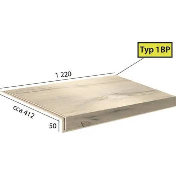 Schodiště Ecoline Step 1BP - 9503 Borovice bílá rustikal