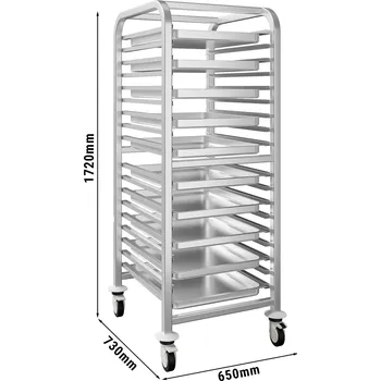 Servírovací stolek G.Gastro Vozík na podnosy 17x GN 2/1
