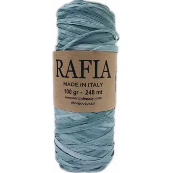 Příze Borgo de Pazzi Rafia 7 Aqua (Přírodní viskóza Rafia 7 Aqua)