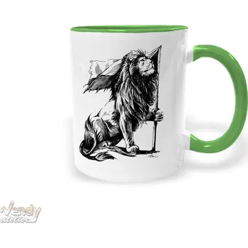 Hrnek - Český lev na stráži Barva: Zelená