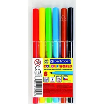 Zvýrazňovač Fixy Centropen 7550, sada 6 barev