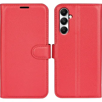 Pouzdro na mobilní telefon Litchi knížkové pouzdro na Samsung Galaxy A05s - červené