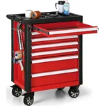 Pojízdný dílenský vozík na nářadí, 7 zásuvek, 765 x 465 x 976 mm