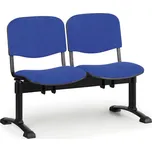 Corping Čalouněná lavice do čekáren VIVA, 2-sedák, modrá, černé nohy