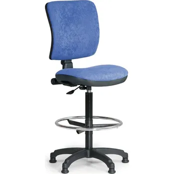 EUROSEAT Zvýšená pracovní židle MILANO II bez područek, permanentní kontakt, kluzáky, modrá