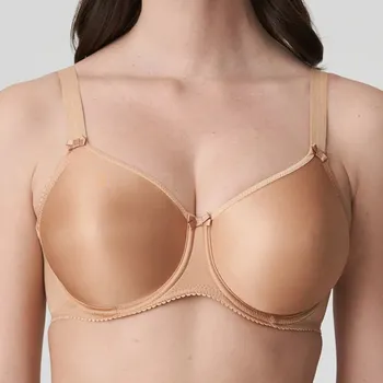 Podprsenka PrimaDonna - Satin podprsenka vysoká bezešvá nevyztužená cognac 85C 0161330