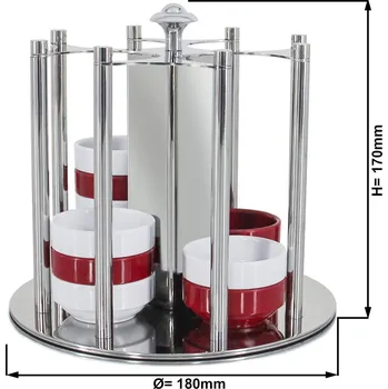 Dávkovač mýdla G.Gastro SILVER LINE | Rotating Jam & Honey Bowl Dispenser – High‑Gloss Chrome - Ø180×170 mm