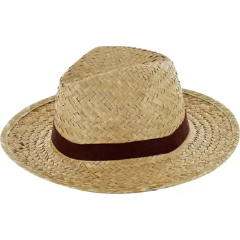 Klobouk Pánský klobouk Jr, sláma, 59, béžová, hnědá G31120059