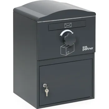 Poštovní schránka Poštovní schránka na dopisy a balíky, šedá, 576 x 390 x 343 mm