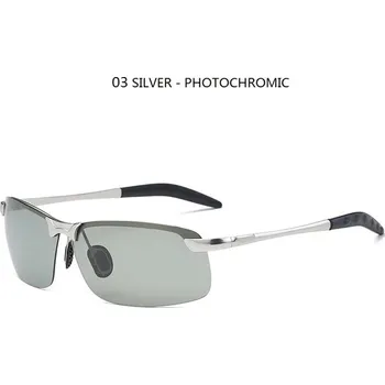 Fotochromatické polarizační brýle pro řidiče - 03 STŘÍBRNÁ - CHAMELEO