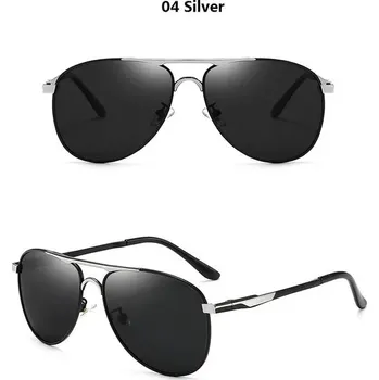 Luxusní polarizační sluneční brýle Retro UV400 - 04 Stříbro