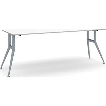 Psací stůl Jednací kancelářský stůl WIDE, 220x80 cm, bílá