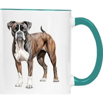 Hrnek malý barevný s potiskem Oblíbený žíhaný boxer