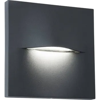 Venkovní osvětlení Viokef Venkovní nástěnné svítidlo LED Vita, tmavě šedé, 14 x 14 cm tmavě šedá 1 x 3 W LED - Doprava zdarma