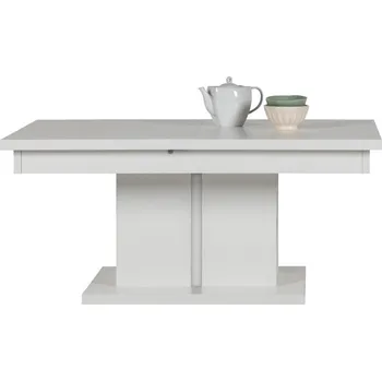 Konferenční stolek Rozkládací konferenční stolek MANDOLIN, bílý vysoký lesk + vyzvednutí ZDARMA