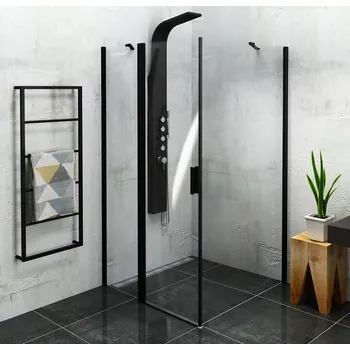 Zoom Line Black čtvercový sprchový kout 1000x1000mm L/P varianta