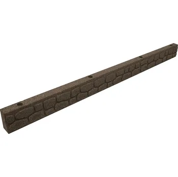 Zahradní obrubník FLOMAT Hnědý gumový zahradní obrubník FLOMA Rockwall - 122 x 5,1 x 8,9 cm