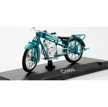 autíčko Sojuz 1:24 - MODIMIO Collections Naše Motocykly časopis s modelem #16 Soyuz motorka - model motorky