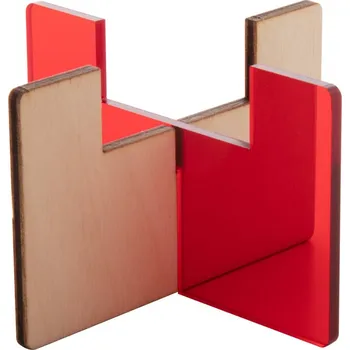 Svícen Reklamní Candix stojánek na svíčku, průhledná červená