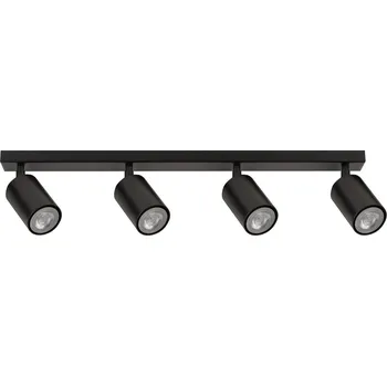 Lampička SIGMA Stropní bodové světlo Zoom, 4 žárovky, černé - Stínidlo na lampu – Ø 6 cm; baldachýn – šířka 5 cm, výška 2,5 cm černý - Doprava zdarma