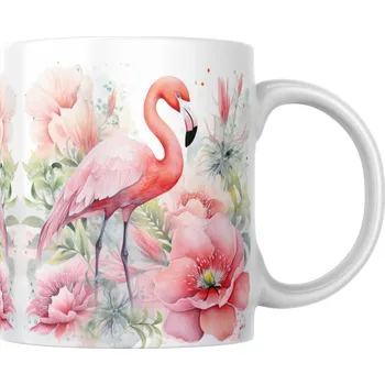 Hrnek 330ml, PLAMEŇÁK S KVĚTINAMI, cena za 1 ks