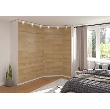 Ložnicová sestava Ložnice ZAIRE, alpská bílá/dub hikora + vyzvednutí ZDARMA