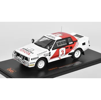 autíčko Toyota Celica TwinCam Turbo TA64 #3 Rally Safari 1985 1:24 Toyota Celica TwinCam Turbo TA 64 No.3 Rally Safari 1985 Waldegard / Thorszelius - kovový model auta