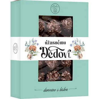 Bonboniéra Čokoládové pralinky s ořechem pro dědu 150 g