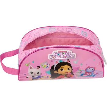 Kosmetická taška Dětská kosmetická taštička s poutkem Gabby's Dollhouse Party Růžová (26 x 16 x 9 cm)