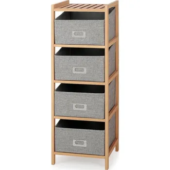 police Regál DUERBECK, přírodní/šedá + PROVĚŘENO zákazníky + vyzvednutí ZDARMA