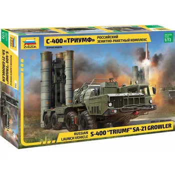 autíčko Triumf S-400 raketový systém 1:72 Zvezda - stavebnice Raketový systém S 400 Triumf - modelKIT