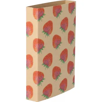 Jednorázové nádobí Reklamní CreaSleeve Kraft 313 papírový kraftový rukáv na zakázku, přírodní