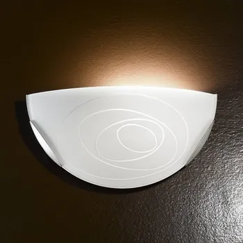 Lampička Fabas Luce Dekorativní nástěnné světlo KENT chrom, bílá 1 x 60 W - Doprava zdarma