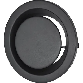 Ventishop DMKca 100 kovový kruhový odvodní talířový ventil, černý