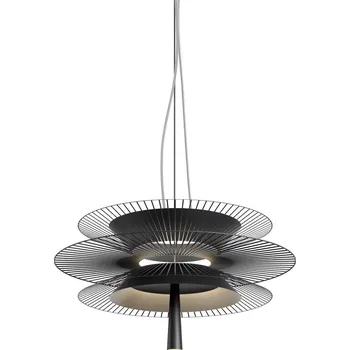 Závěsné svítidlo Forestier Gravity 2 Ø68cm černá - Délka kabelu 250 cm; stříška - Ø 12 cm, výška 3 cm LED 24 W celkem + 1 x 3 W GU10 - Doprava zdarma