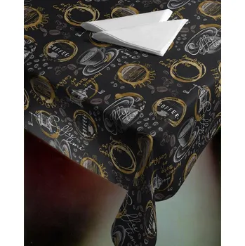 ubrus Forbyt Ubrus s nešpinivou úpravou, Perfect Coffee, černý Ubrusy: 75 x 75 cm