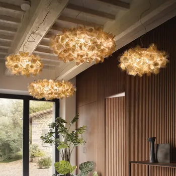 Závěsné světlo Slamp Clizia Mama Non Mama, Ø 78 cm, zlatá/čirá zlato, čiré 4 x 12 W LED - Doprava zdarma