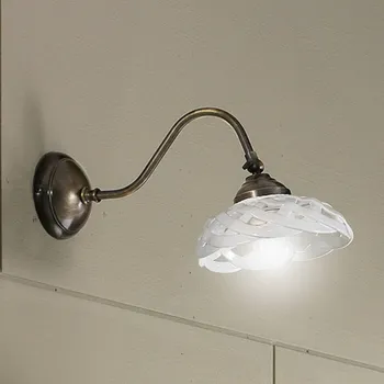 Lampička Ceramiche Nástěnné světlo Emanuel keramika vyložení 33 cm antická mosaz, bílá 1 x 40 W - Doprava zdarma