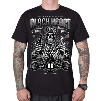 Pánské tričko Black Heart Drunk Rider 2XL