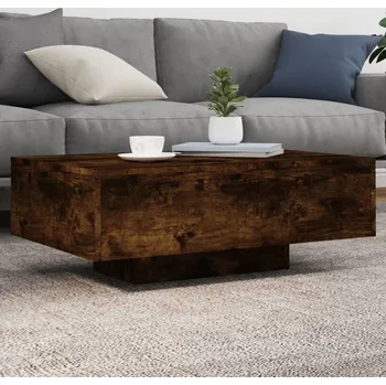 Konferenční stolek vidaXL Konferenční stolek s LED osvětlením 85 x 55 x 31 cm [836609] Barva: kouřový dub